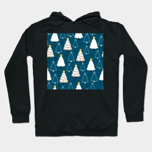 Christmas tree in different styles Hoodie